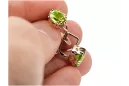 Earrings Vintage craft Yellow Peridot Original Vintage 14K Rose Gold vec016r