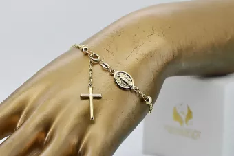 Гривна★ от броеница от жълто розово злато russiangold.com ★ злато 585 333 Ниска цена