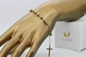 Brățară★ rozariu din aur roz galben russiangold.com ★ Gold 585 333 Preț scăzut