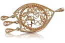 Rosa rusa rosa soviético 14k 585 oro URSS Colgante vintage vpn020