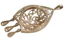 Rosa rusa rosa soviético 14k 585 oro URSS Colgante vintage vpn020