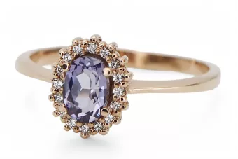 Original Jahrgang 14K Rose Gold Alexandrit Ring Vintage crc009r