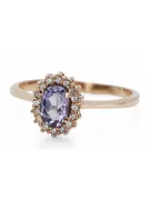 Original Vintage 14K Rose oro Alexandrite anillo Vintage crc009r