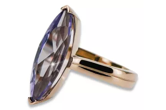 Original Vintage 14K Rose oro Alexandrite Anillo crc010r