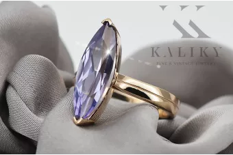 Оригинален винтаж 14K Розово злато Александритен пръстен crc010r