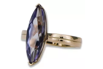 Original Vintage 14K Rose oro Alexandrite Anillo crc010r