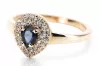 14K Ring Sapphire Original Rose Gold crc011r