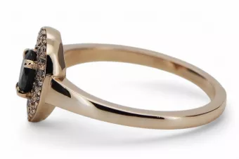 14K пръстен със сапфир, оригинално розово злато crc011r