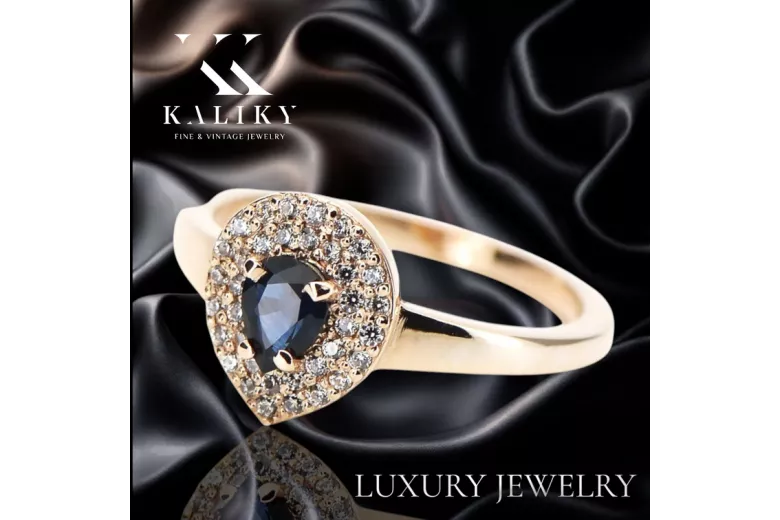 14K Ring Saphir Original Roségold crc011r