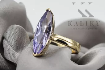 Vintage Handwerk Ring Einstellung Originales Vintage-Roségold aus 14 Karat crc010r