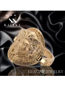 Ruso soviético rosa rosa 14k 585 oro Anillo vintage vrn001
