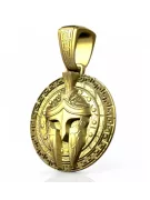 Χρυσό μενταγιόν 14k 585 Spartan Affirmations Alpha cpn028y