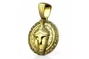 Χρυσό μενταγιόν 14k 585 Spartan Affirmations Alpha cpn028y