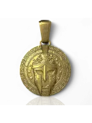 Χρυσό μενταγιόν 14k 585 Spartan Affirmations Alpha cpn028y