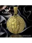 Χρυσό μενταγιόν 14k 585 Spartan Affirmations Alpha cpn028y