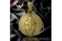 Χρυσό μενταγιόν 14k 585 Spartan Affirmations Alpha cpn028y