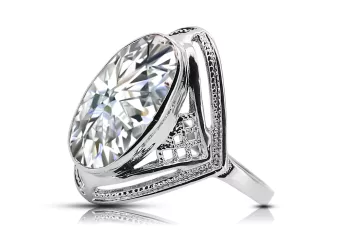 خاتم روز روسي سوفييتي من الذهب عيار 14 قيراطًا عيار 585 مرصع بحجر ألكسندريت والياقوت والزمرد والزفير والزركون vrc014