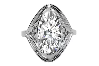 خاتم روز روسي سوفييتي من الذهب عيار 14 قيراطًا عيار 585 مرصع بحجر ألكسندريت والياقوت والزمرد والزفير والزركون vrc014