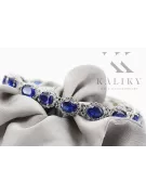 Bratara tenis din aur alb de 14k cu diamante si safit tbd001w