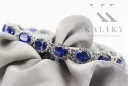 Bratara tenis din aur alb de 14k cu diamante si safit tbd001w