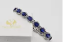 Bratara tenis din aur alb de 14k cu diamante si safit tbd001w