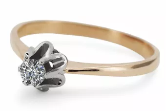 Vintage rose 14k gold 585 Vintage Diamond ring vrd353