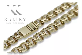 Italian yellow 14k gold New Garibaldi Bismark bracelet cb049y