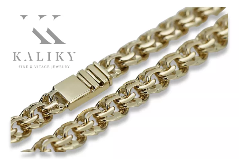 Italien jaune 14k or Nouveau Garibaldi Bismark bracelet cb049y
