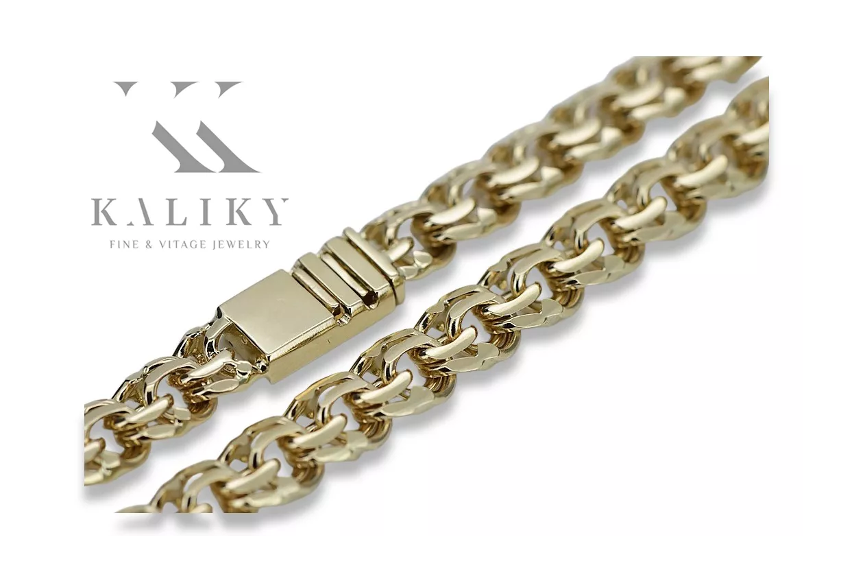 Italien jaune 14k or Nouveau Garibaldi Bismark bracelet cb049y Italien jaune 14k or Nouveau Garibaldi Bismark bracelet cb049y