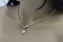 Mutter Gottes Jungfrau Maria 14k gold Anhänger & Corda Figaro Kette pm017yM&cc004y3,5mm45