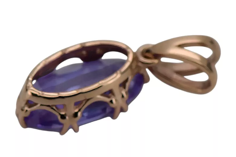 Vintage Pendant Alexandrite Original Vintage 14K Rose Gold vpc019r