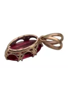 Original Vintage 14K Rose Gold Ruby Pendant Vintage Jewlery vpc019r