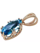 Pendant Aquamarine Original Vintage 14K Rose Gold Vintage Jewlery vpc019r