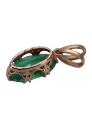 Emerald Original Vintage 14K Rose Gold Pendant Vintage vpc019r