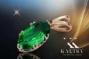 Emerald Original Vintage 14K Rose Gold Pendant Vintage vpc019r