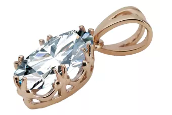 Anhänger Zirkon Originales Vintage-Roségold aus 14 Karat Vintage Schmuck vpc019r