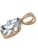 Vintage Pendant Zircon Original Vintage 14K Rose Gold vpc019r