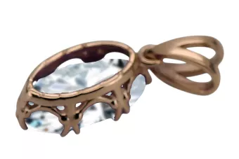 Pakabukas Cyrkonia Originalus 14k rožinio aukso vintage Vintažinis stilius vpc019r