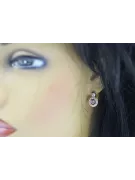 Joyería vintage Pendientes Alejandrita Oro rosa de 14 quilates cec003r