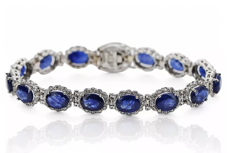Bracelet en ping-pong blanc 14k or et zircons tbc001w