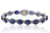 White 14k gold tennis sapphite and zircons bracelet tbc001w