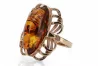 Rose 14k 585 gold amber ring vrab019 Russian Soviet Vintage jewelry style