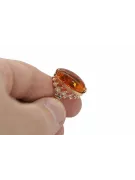 Rusia rosa soviética rosa URSS rojo 585 583 anillo de ámbar oro vrab004