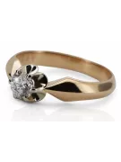 Anillo Ajuste Oro rosa antiguo original de 14k Joyería vintage vrc321