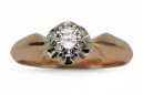Anillo Circón Oro rosa antiguo original de 14k Estilo vintage vrc321