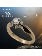 Anillo Circón Oro rosa antiguo original de 14k Estilo vintage vrc321