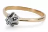 Vintage rose 14k gold 585 ring setting vrc353