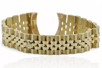Yellow 14k gold man's Rolex style watch bracelet mbw022y