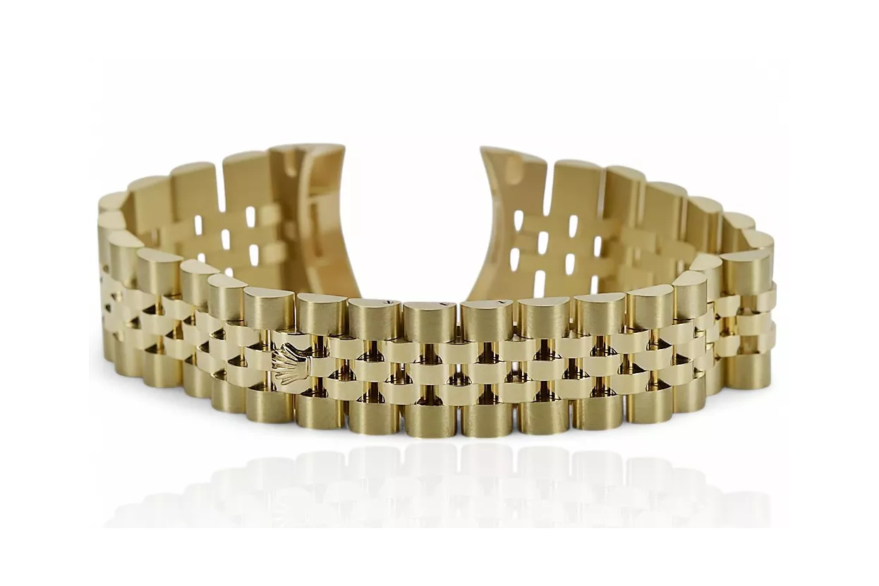 Geltonas 14K aukso vyro Rolex stiliaus laikrodis apyrankė mbw022y