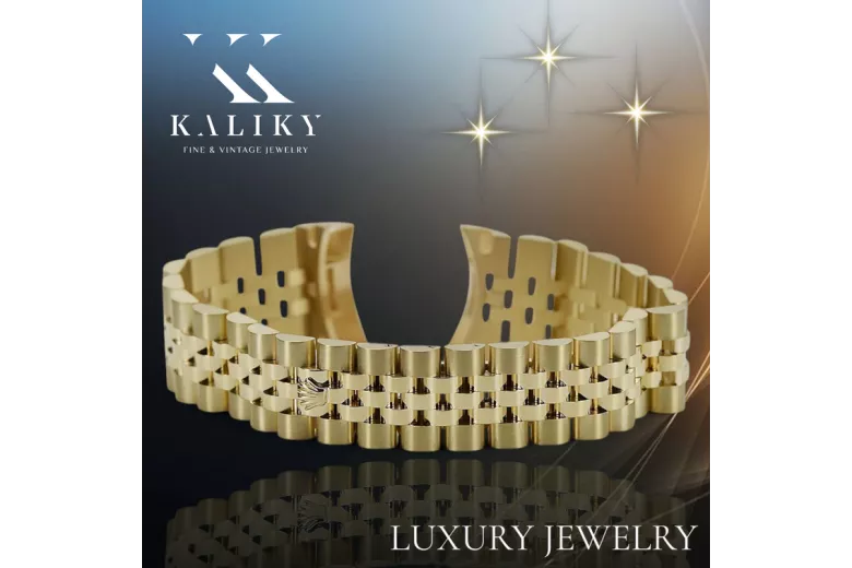Amarillo oro de 14k hombre reloj pulsera de estilo Rolex mbw022y